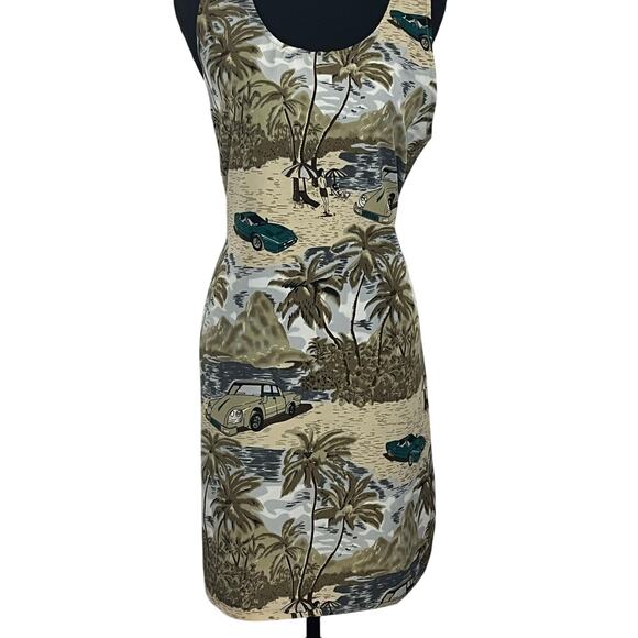 Hawaiian Originals by Basix khaki, Green Midi Beach Resort Wear Sundress Women S - Picture 1 of 6